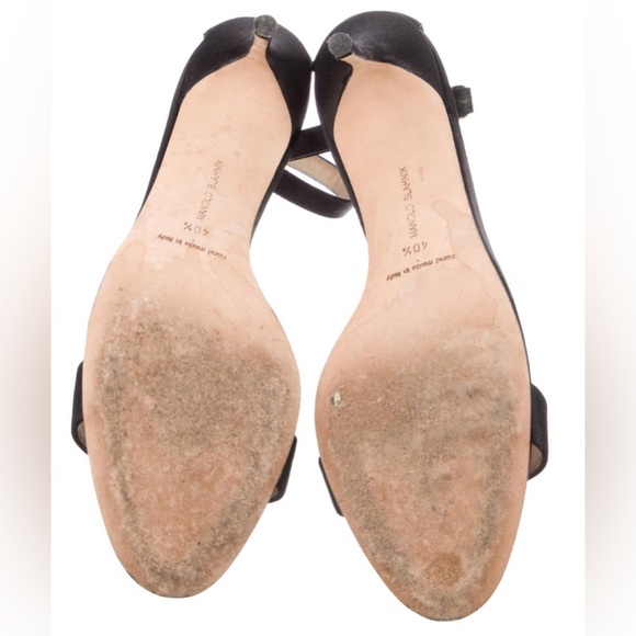 Manolo Blahnik Satin Sandals size 10.5 - Picture 4 of 5